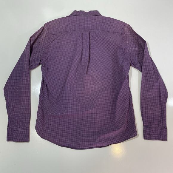 Descendant Of Thieves Dres Ladro Men’s Button Up Shirt Red Blue Check Medium 320 - Picture 6 of 6